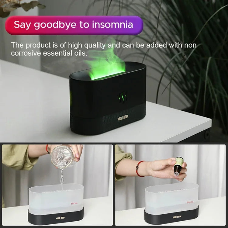 USB Desktop Flame Aroma Diffuser Humidifier