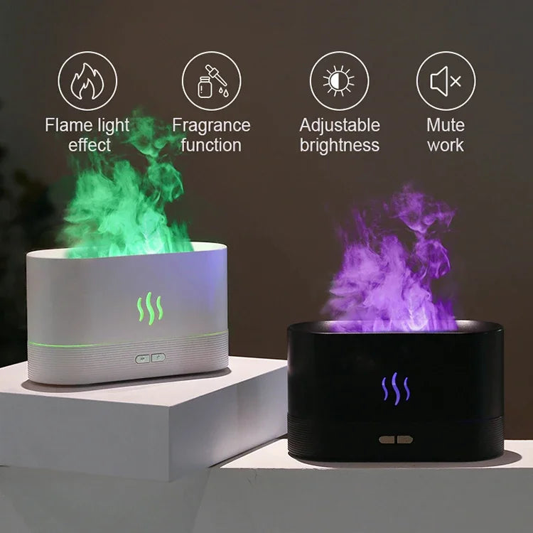USB Desktop Flame Aroma Diffuser Humidifier