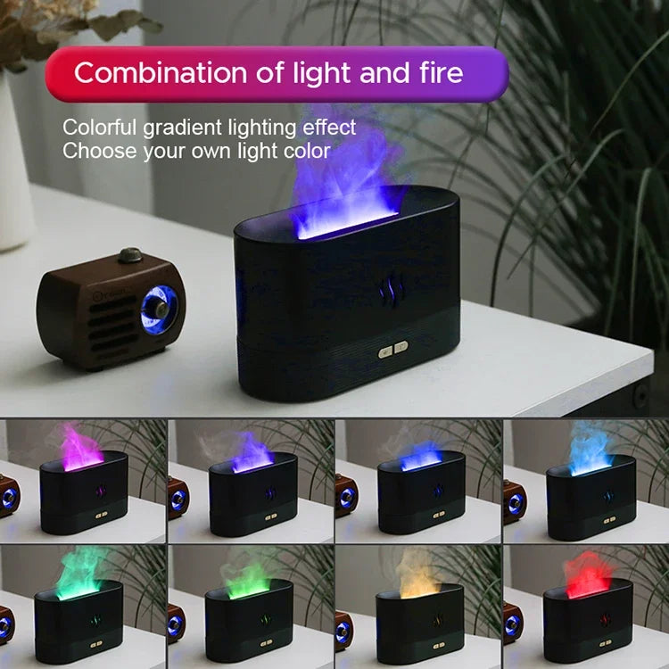 USB Desktop Flame Aroma Diffuser Humidifier